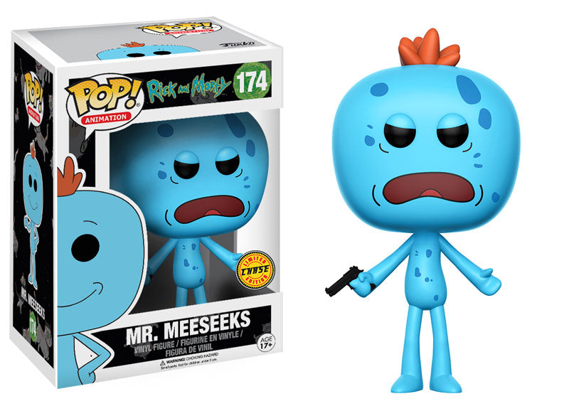 Funko POP! Animation: Rick And Morty - Mr.Meeseeks (CHASE)(Damaged Box) #174