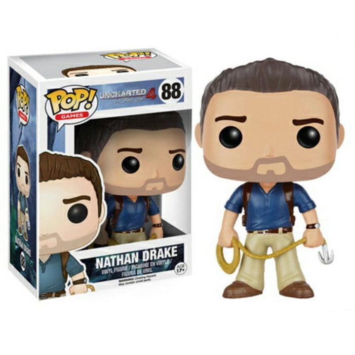 Funko POP! Games: Uncharted A Thiefs End 4 - Nathan Drake [Blue Shirt](Damaged Box) #88