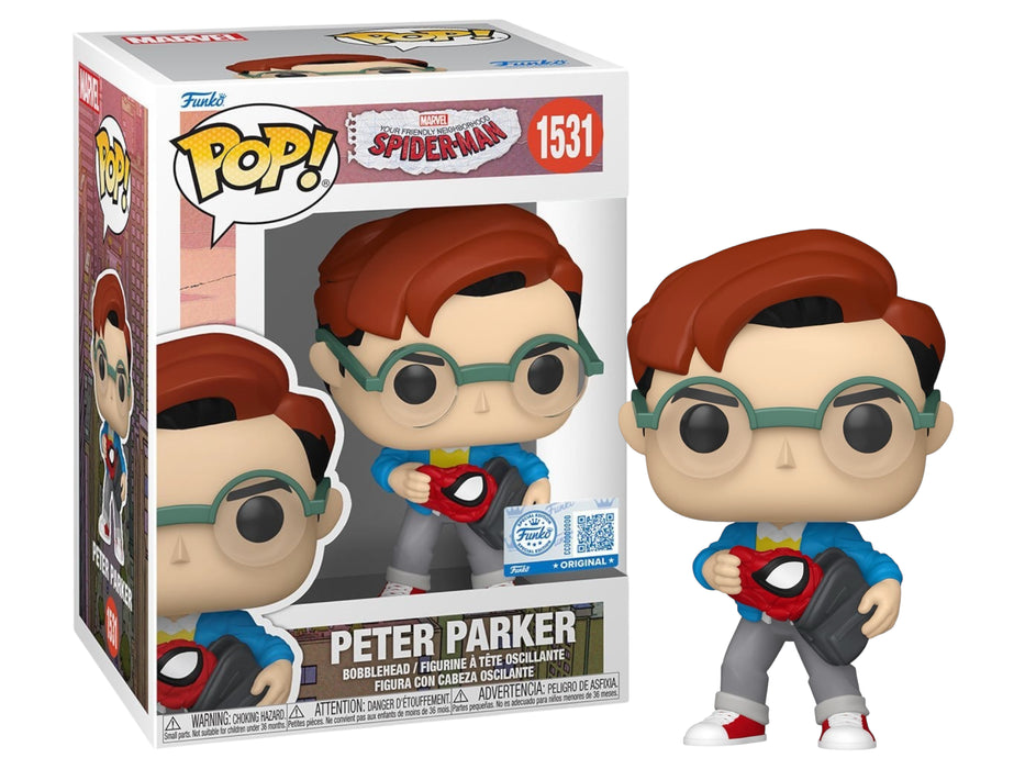 Funko POP! Marvel: Your Friendly Neighborhood Spider-Man - Peter Parker (Funko Sticker/ Entertainment Earth) #1531