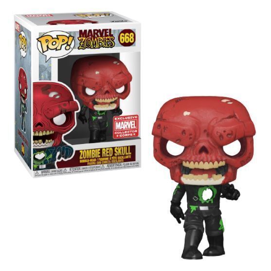 Funko POP! Marvel Zombies: Zombie Red Skull (Marvel Collector Corps)(Damaged Box) #668