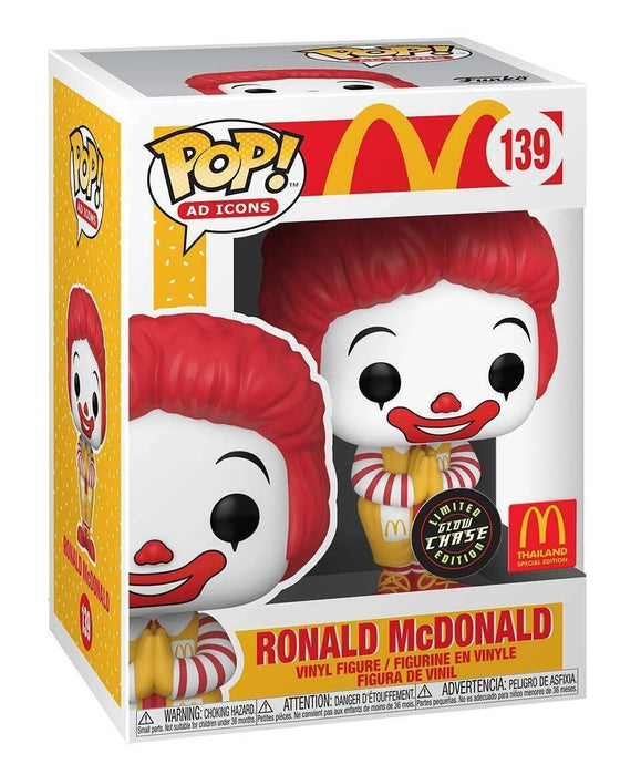 Funko POP! Ad Icons: McDonald's - Ronald McDonald (Thailand)(CHASE)(Damaged Box) #139