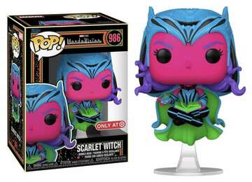 Funko POP! Marvel: Scarlet Witch Blacklight (Target)(Damaged Box) #986