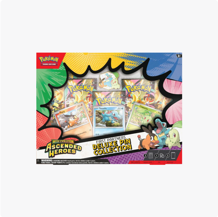 Pokémon TCG Mega Evolution Ascended Heroes First Partners Deluxe Pin Collection