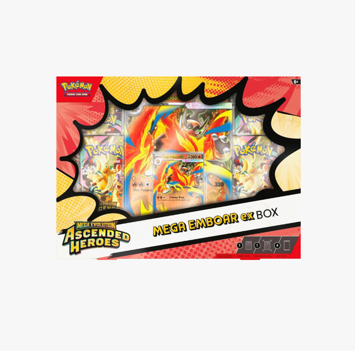 Pokémon TCG Mega Evolution Ascended Heroes Mega Emboar ex Box