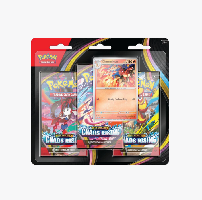 Pokémon Mega Evolution Chaos Rising 3 Pack Blister [Random Card Art Selected]