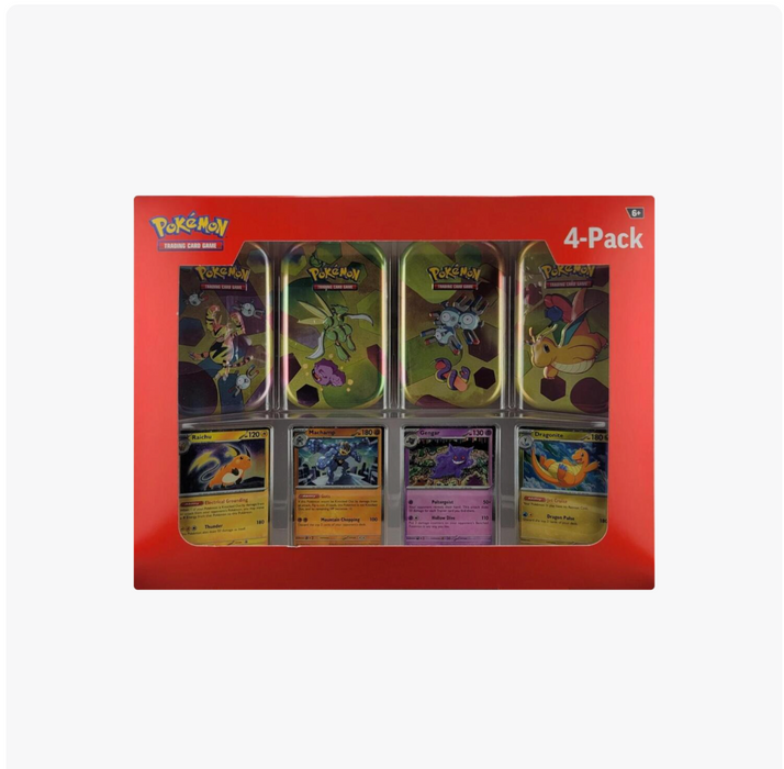 Pokémon Scarlet & Violet 151 Sam's Club 4 Mini Tin Bundle (Tin Art Mary Vary)