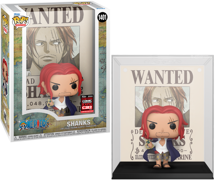Funko POP! Animation: One Piece - Shanks [Wanted Poster] (2024 Chicago Comic Expo C2E2)(Damaged Box) #1401