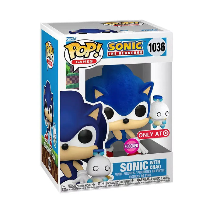 Funko POP! Games: Sonic The Hedgehog - Sonic with Hero Chao (Flocked)(Target) #1036