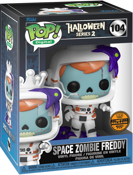 Funko POP! Digital: Halloween Series 2 - Space Zombie Freddy (NFT Release)(1550 PCS)(Damaged Box) #104