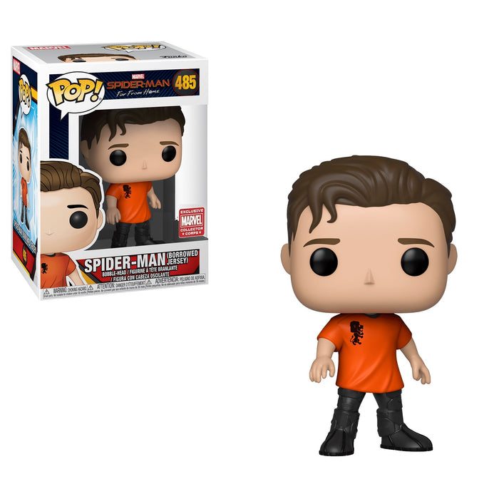 Funko POP! Marvel: Spider-Man Far From Home - Spider-Man (Borrowed Jersey)(Marvel Collector Corps) #485