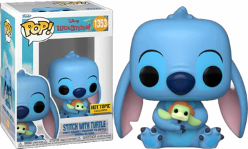 Funko POP! Lilo & Stitch: Stitch w/ Turtle (Hot Topic)(Damaged Box) #1353