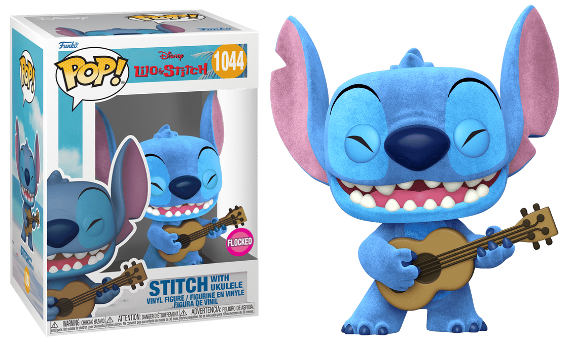 Funko POP! Disney: Lilo & Stitch - Stitch w/ Ukulele (Flocked) #1044