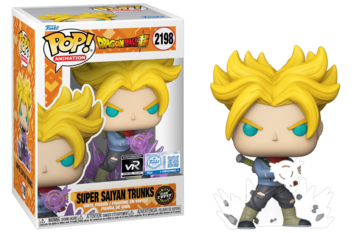 Funko POP! Animation: Dragon Ball Z - Super Saiyan Trunks (Funko Sticker/ VRare)(CHASE)(Damaged Box) #2198