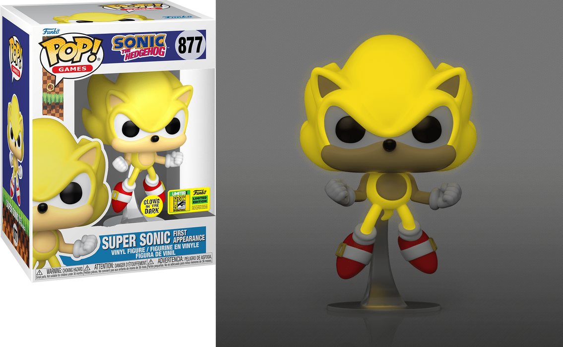 Funko POP! Games: Sonic the Hedgehog - Super Sonic [First Appearance](2022 SDCC)(GiTD)(Damaged Box)[A] #877