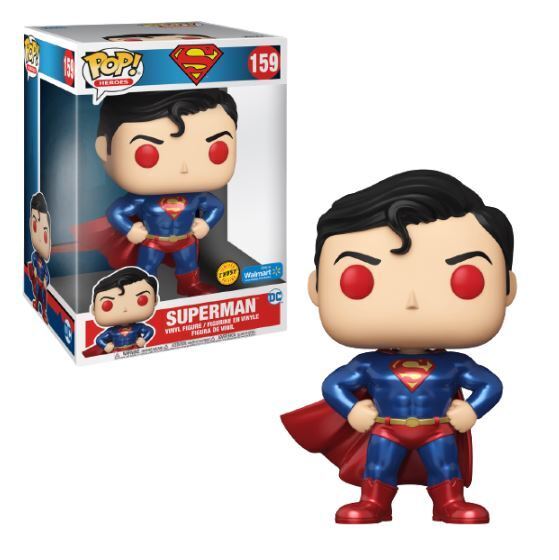 Funko POP! Heroes: DC Superman - Superman (Walmart)(CHASE)[10 Inch](Damaged Box)  #159