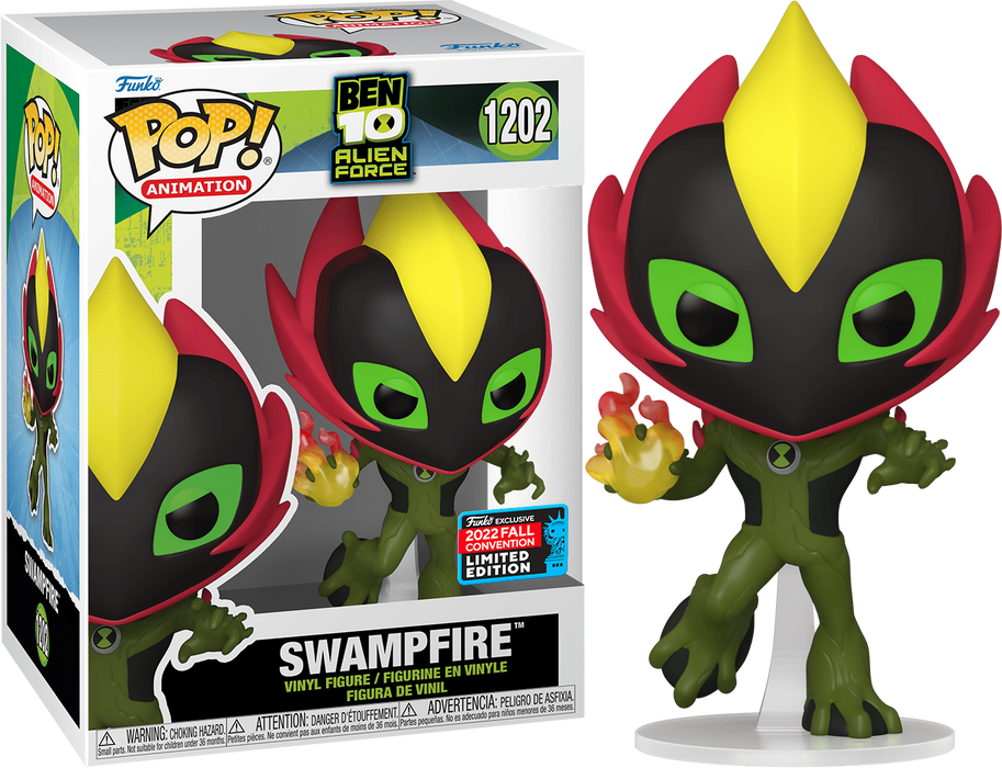 Funko POP! Animation: BEN 10 Alien Force - Swampfire (2022 Fall Convention)(Damaged Box) #1202