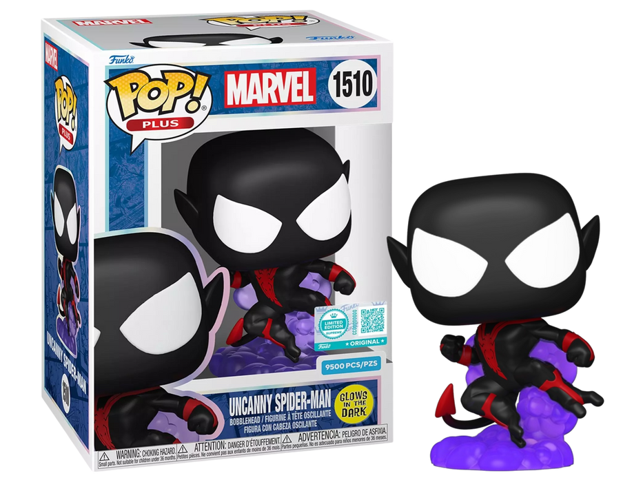 Funko POP! Plus Marvel: Uncanny Spider-Man (GiTD)(Hot Topic/Funko Supreme Sticker)(9500 PCS) #1510