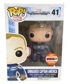 Funko POP! Captain America The Winter Soldier: Unmasked Captain America (FanEpo)(Damaged Box) #41