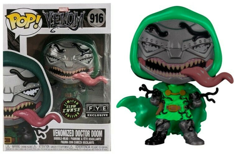 Funko POP! Marvel: Venom - Venomized Doctor Doom (GiTD)(CHASE)(FYE)(Damaged Box) #916