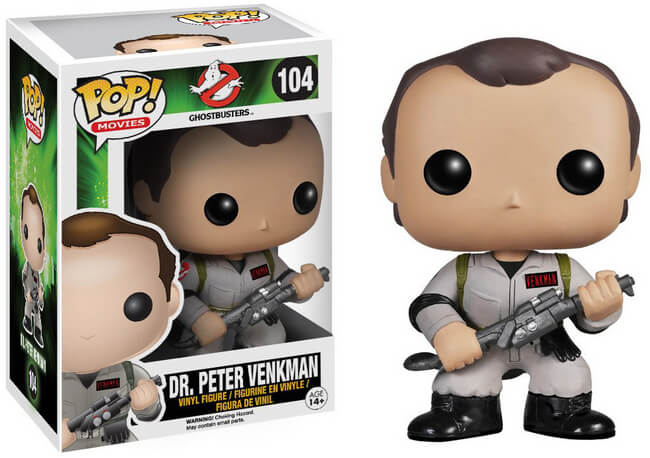 Funko POP! Movies: Ghostbusters - Dr Peter Venkman (Damaged Box) #104