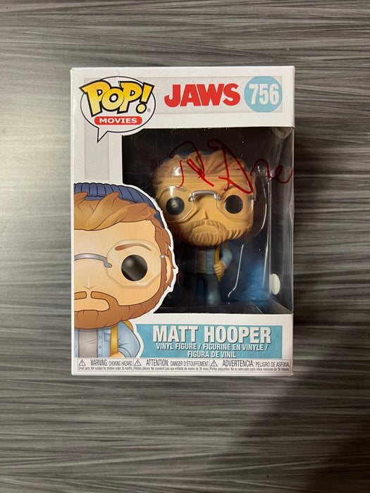 Funko POP! Movies: Jaws - Matt Hooper (Signed/Richard Dreyfuss/JSA)(Damaged Box) #756