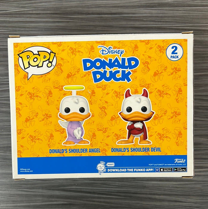 Funko POP! Disney: Donald Duck - Donald's Shoulder Angel & Devil (2022 Wondercon)[2-Pack](Damaged Box)