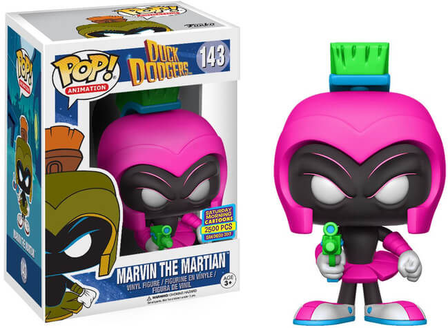 Funko POP! Animation: Duck Dodgers - Marvin the Martian [Neon Magenta](Saturday Morning Cartoons)(2017 SDCC 2500 PCS)(Damaged Box) [A] #143