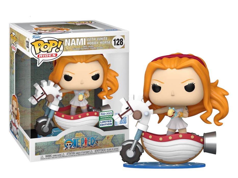 Funko POP Rides! One Piece: Nami with White Hobby Horse (2025 Wondrous Convention) #128