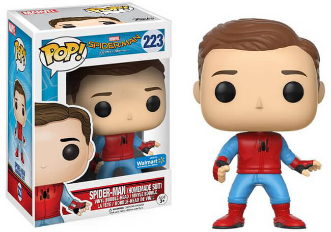 Funko POP! Marvel Spider-Man Homecoming: Spider-Man (Homemade Suit)(Walmart)(Damaged Box) #223