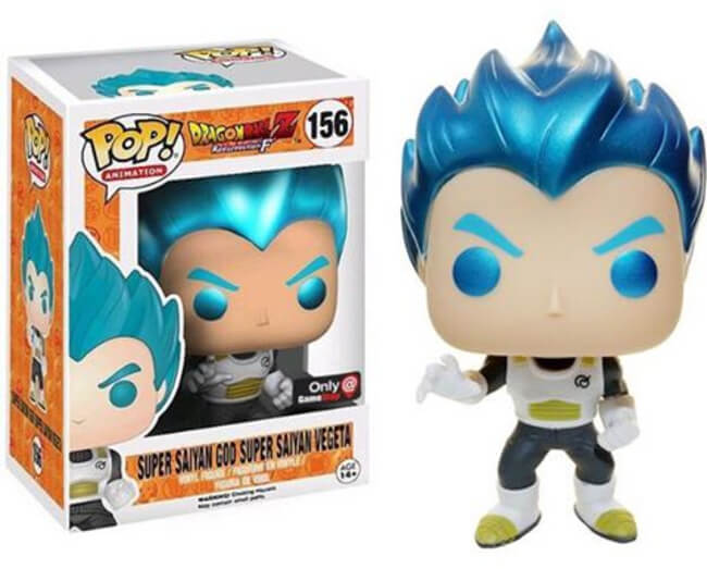 Funko POP! Animation: Dragon Ball Z - Super Saiyan God Super Saiyan Vegeta (GameStop)(Damaged Box) #156