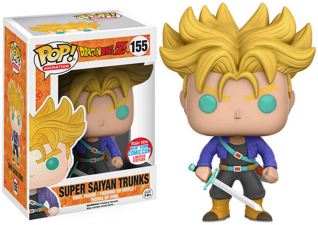 Funko POP! Animation: Dragon Ball Z - Super Saiyan Trunks (2016 NYCC)(Damaged Box*) #155