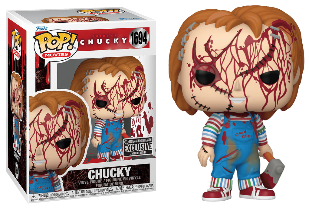 Funko POP! Movies: Bride of Chucky - Chucky [Bloody] (Entertainment Earth) #1694