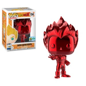 Funko POP! Animation: DBZ - Super Saiyan Vegeta Red Chrome (2019 SDCC)(Damaged Box) #154