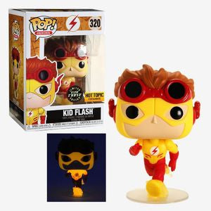 Funko POP! Heroes: Flash - Kid Flash (CHASE)(GiTD)(Hot Topic)(Damaged Box) #320