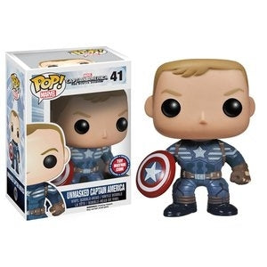 Funko POP! Captain America The Winter Soldier: Unmasked Captain America (ToyMatrix)(Damaged Box) #41