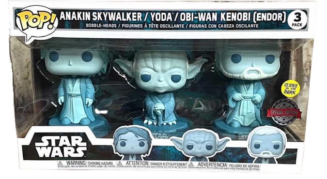 Funko POP! Star Wars: Anakin Skywalker/ Yoda/ Obi Wan Kenobi [Endor](GiTD)(Special Edition Sticker)