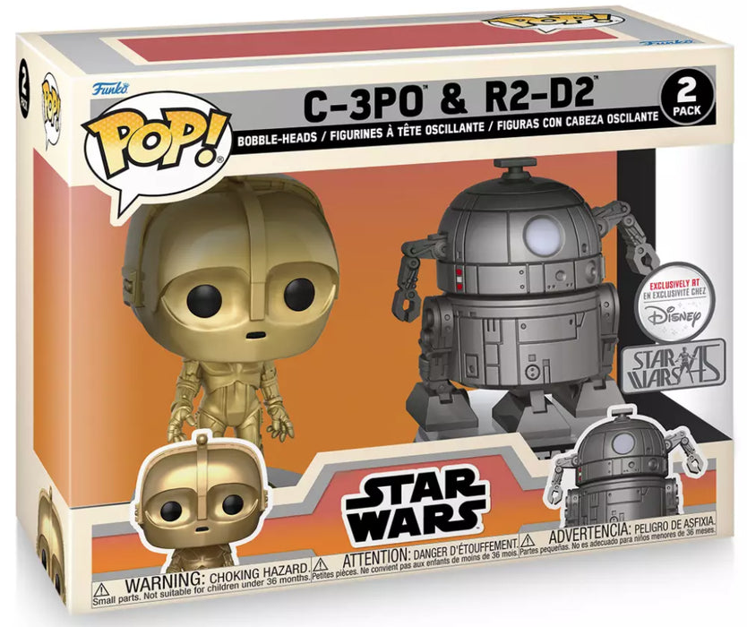 Funko POP! Star Wars: C-3PO & R2-D2 [Concept Series] (Disney Store) [2-Pack]