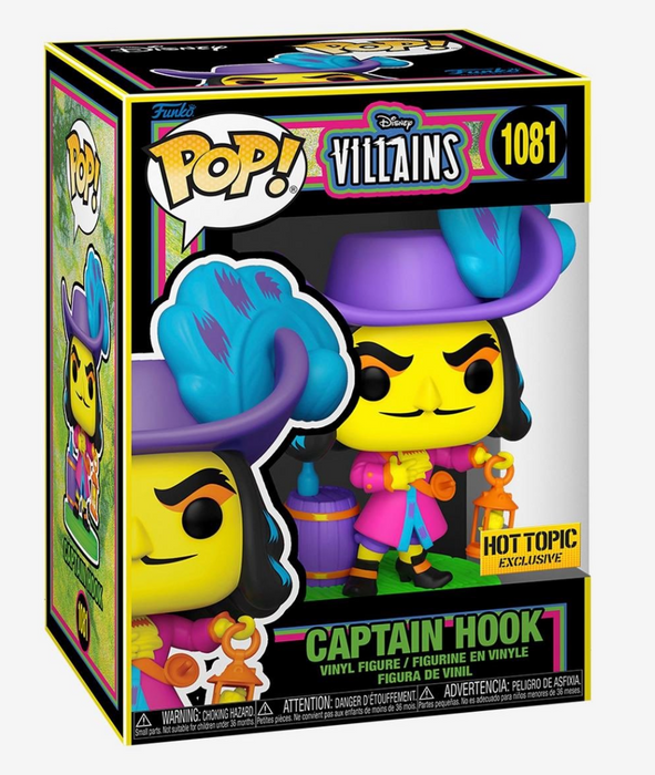 Funko POP! Disney: Villains - Captain Hook [Black Light] (Hot Topic) #1081