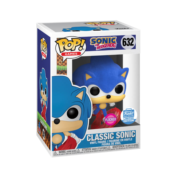 Funko POP! Games: Sonic The Hedgehog - Classic Sonic (Flocked)(Funko) #632