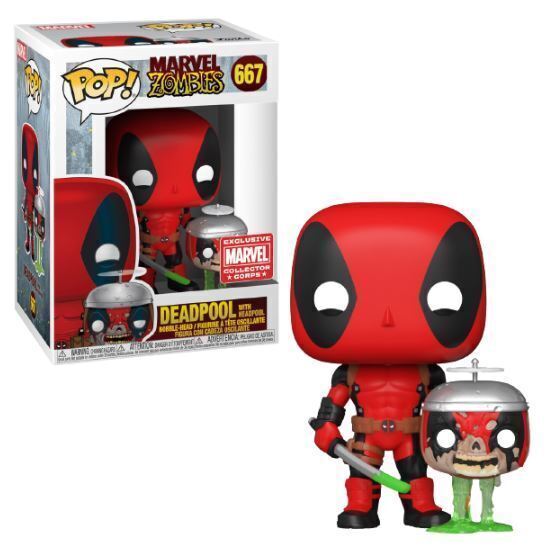 Funko POP! Marvel Zombies: Deadpool w/ Headpool (Marvel Collector Corps)(Damaged Box) #667