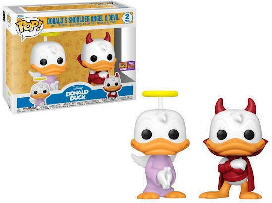 Funko POP! Disney: Donald Duck - Donald's Shoulder Angel & Devil (2022 Wondercon)[2-Pack](Damaged Box)