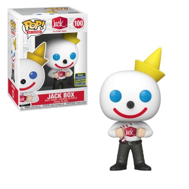 Funko POP! Ad Icons: Jack in the Box - Jack Box (2020 Summer Convention)(Damaged Box) #100
