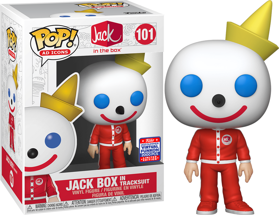 Funko POP! AD Icons: Jack In The Box - Jack Box In Tracksuit (2021 Summer Virtual Funkon)(Damaged Box) #101