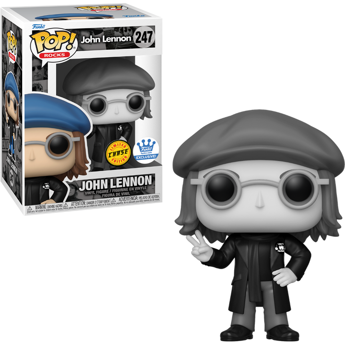 Funko POP! Rocks: John Lennon (CHASE)(Missing Funko Sticker)(Damaged Box) #247