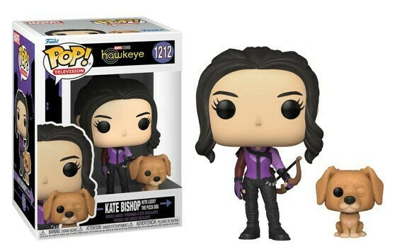 Funko POP! Marvel: Hawkeye - Kate Bishop with Lucky The Pizza Dog #1212