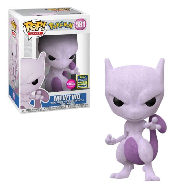 Funko POP! Games: Pokemon - Mewtwo (Flocked) (2020 Summer Convention) #581