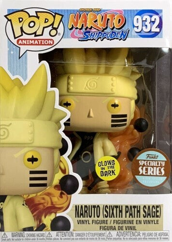 Funko POP! Animation: Naruto Shippuden - Naruto (Sixth Path Sage)(GiTD)(Specialty Series)(Damaged Box) #932
