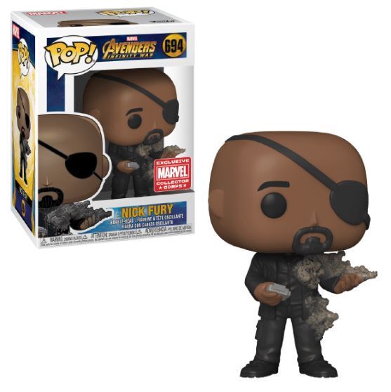 Funko POP! Marvel Avengers Infinity War: Nick Fury (Marvel Corps)(Damaged Box)  #694