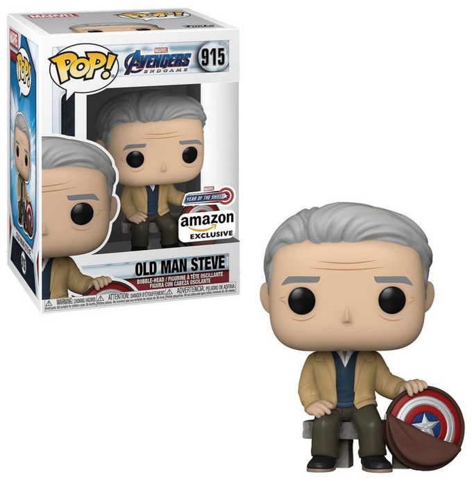 Funko POP! Marvel: Avengers Endgame - Old Man Steve (Year Of The Shield)(Amazon)(Damaged Box) #915