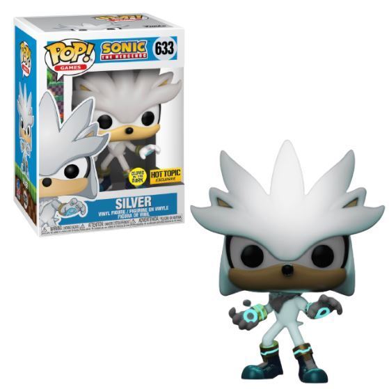 Funko POP! Games: Sonic The Hedgehog - Silver (GiTD)(Hot Topic) #633